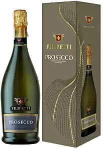 Белое Брют Игристое вино Filipetti Prosecco DOC 0.75 л в подарочной упаковке