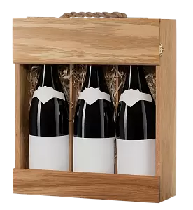Подарочная упаковка 3 Бутылки Бургонь Дуб 34х30х10 см