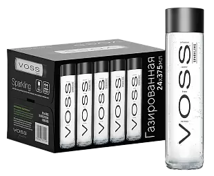 Вода газированная VOSS Glass 0.375 л 24 шт.