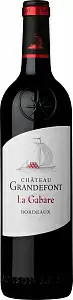 Красное Сухое Вино Chateau Grandefont La Gabare Bordeaux AOC 0.75 л