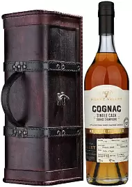Коньяк Pierre Vallet Single Cask 2005 wooden box Antique Valisette Grande Champagne AOC 0.7 л в подарочной упаковке