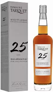 Арманьяк Domaine Tariquet Pure Folle Blanche Bas-Armagnac AOC 25 ans 0.7 л в подарочной упаковке