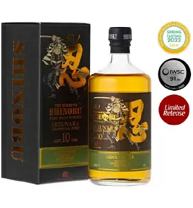Виски Shinobu Lightly Peated 10 Years Old Pure Malt Mizunara Oak Finish 0.7 л Gift Box