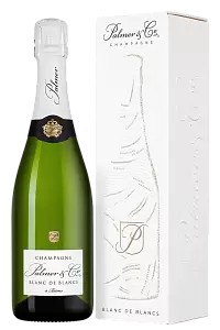 Белое Брют Шампанское Blanc de Blancs Palmer & Co 0.75 л в подарочной упаковке
