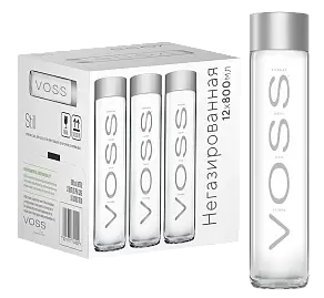 Вода негазированная VOSS Glass 0.8 л 12 шт.