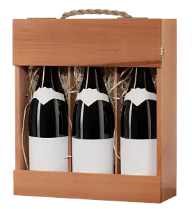 Подарочная упаковка 3 Бутылки Бургонь Бук 34х30х10 см