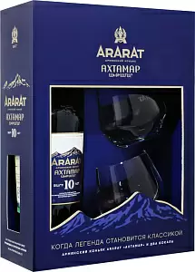 Коньяк Арарат Ахтамар 10 Лет 0.7 л Gift Box Set 2 Glasses