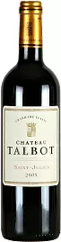 Вино Chateau Talbot 2005 г. 0.75 л