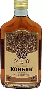 Коньяк Татспиртпром Российский Три Звездочки 0.25 л
