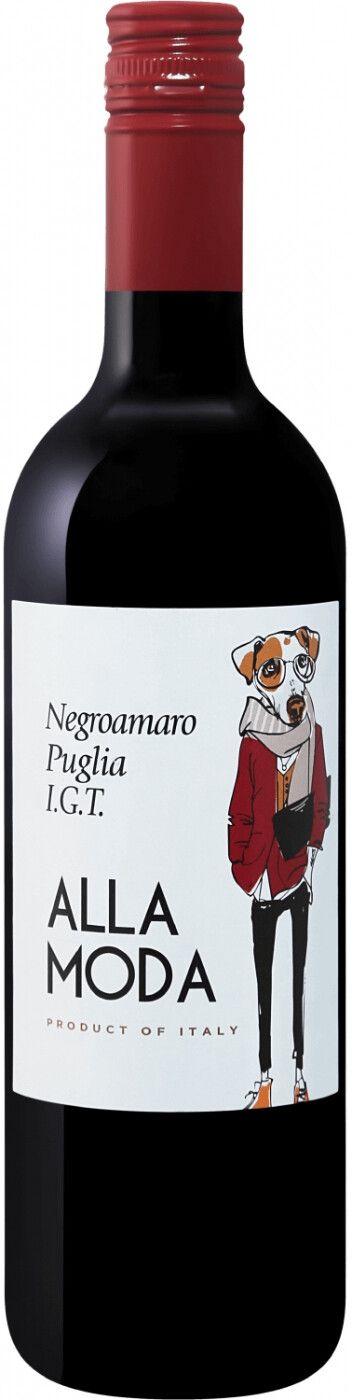 Вино Alla Moda Negroamaro 2018 г. 0.75 л