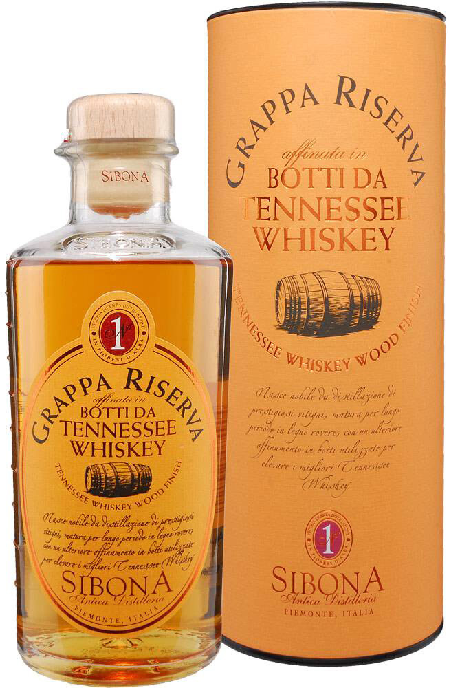 Граппа Sibona Riserva Tennessy Whiskey Wood Finish 0.5 л Gift Box