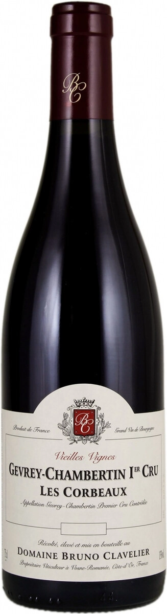 Вино Domaine Bruno Clavelier Gevrey-Chambertin 1er Cru Les Corbeaux Vieilles Vignes 2018 г. 0.75 л