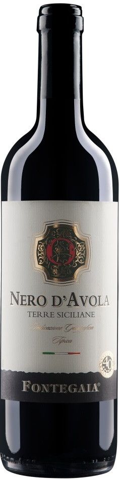 Вино Красное Сухое "Фонтегайа Неро д Авола IGT" 0,75 л 2019 г. (WS)