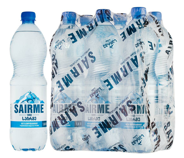 Вода негазированная Sairme Glass 1 л 6 шт.