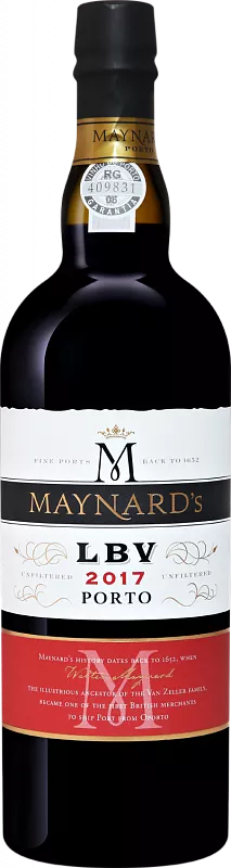 Портвейн Maynard's Porto DO LBV 2017 Barao De Vilar Vinhos 0.75 л в подарочной упаковке