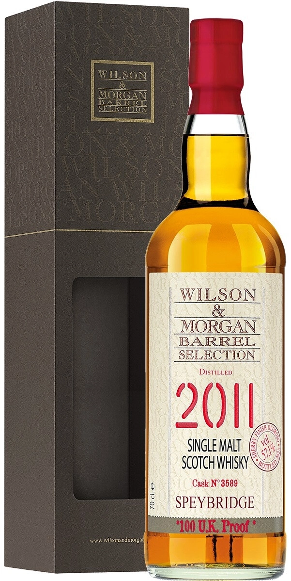 Виски Wilson & Morgan Barrel Selection Speybridge Sherry Finish Oloroso Single Cask 100 Proof 0.7 л в подарочной упаковке