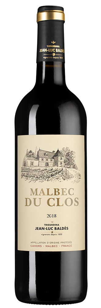 Вино Cahors Malbec du Clos 2018 г. 0.75 л