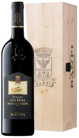 Вино Brunello di Montalcino Poggio alle Mura 2018 г. 0.75 л в подарочной упаковке