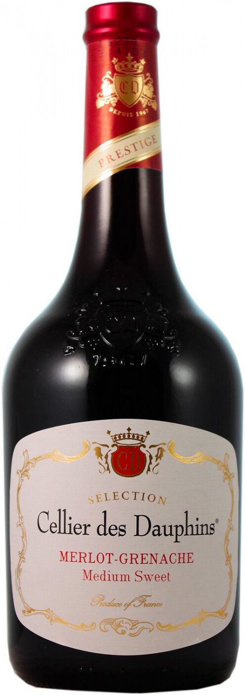Вино Красное Полусладкое "Сельер де Дофин Селексьон Мерло-Гренаш" 0,75 л (MW)