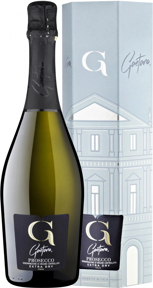 Игристое вино Prosecco Extra Dry Gaetano 0.75 л в подарочной упаковке