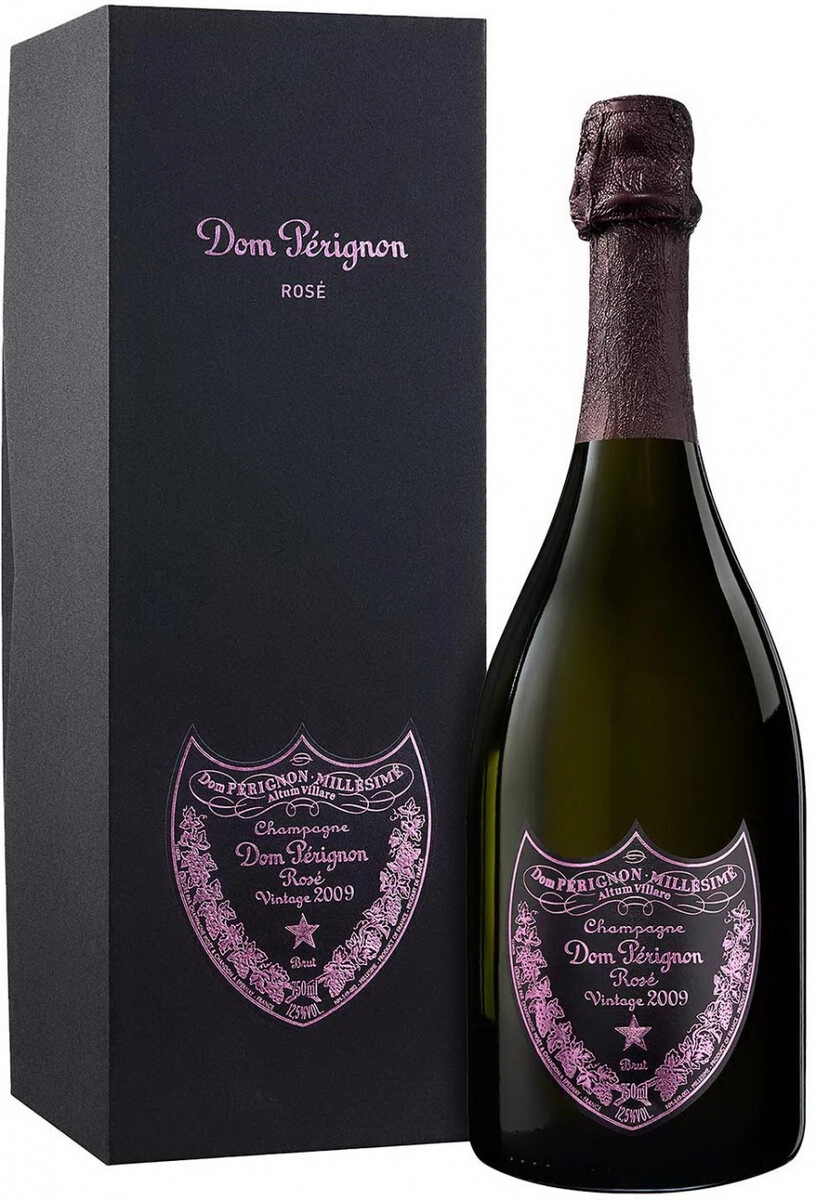 Шампанское Dom Perignon Rose Extra Brut Vintage 2009 г. 0.75 л в подарочной упаковке