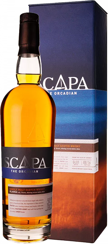 Виски Scapa The Orcadian Glansa Single Malt Scotch Whisky 0.7 л в подарочной упаковке