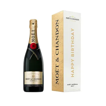 Шампанское Moet & Chandon Imperial Happy Birthday 0.75 л в подарочной упаковке