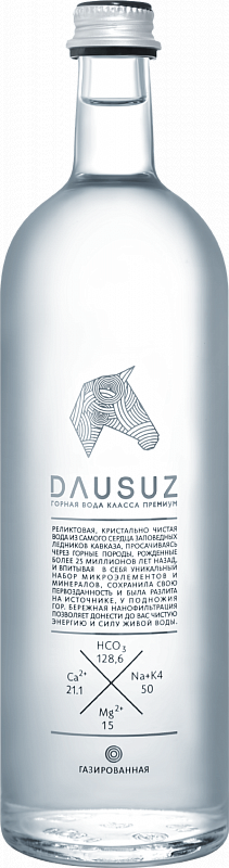 Вода газированная Dausuz Glass 0.85 л