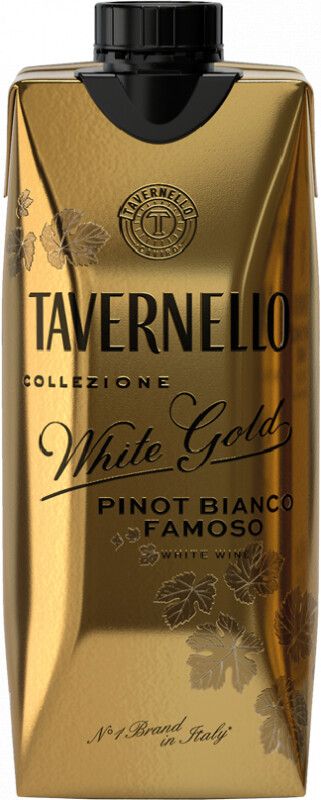 Вино Белое Полусухое "Тавернелло Голд Тетра Призма" 0,5 л (WS)