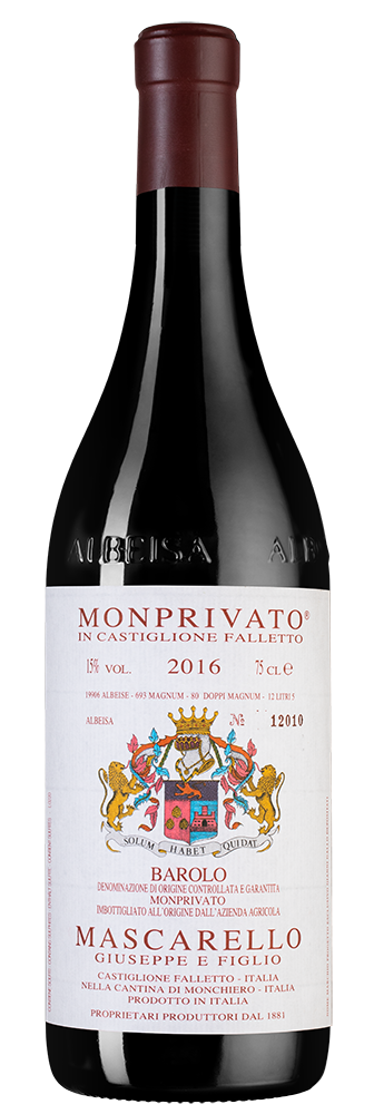 Вино Красное Сухое "Бароло Монпривато" 0,75 л 2016 г. (SW)