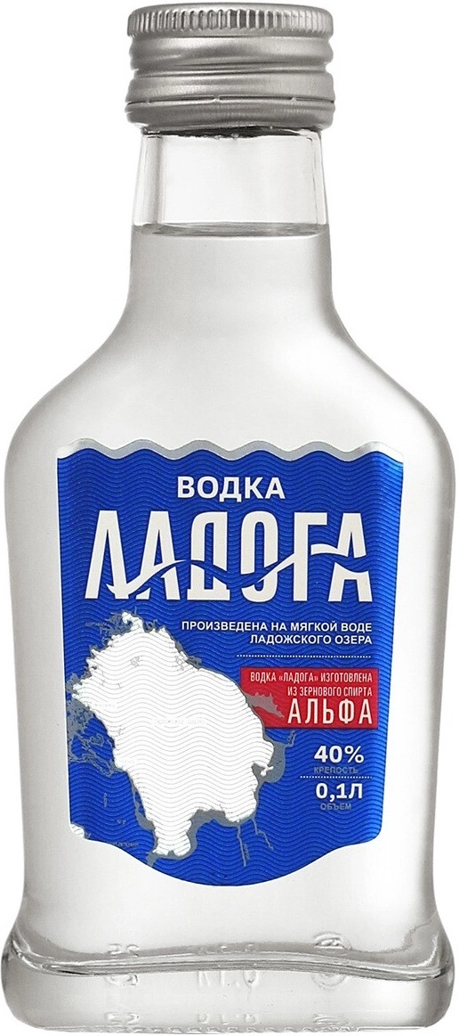Водка Ладога Фляга 0.1 л