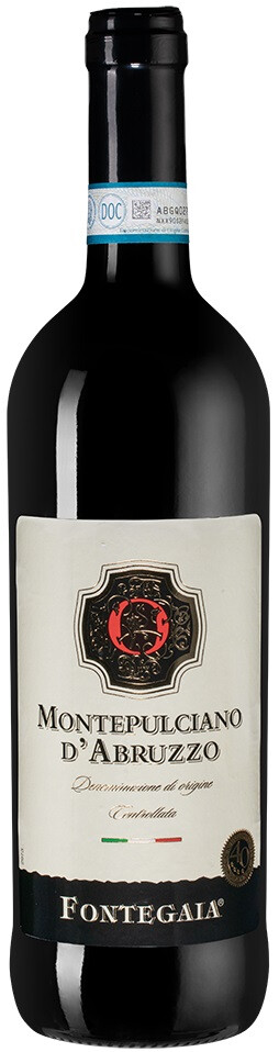 Вино Красное Сухое "Фонтегайа Монтепульчано д Абруццо DOC" 0,75 л 2020 г. (SW)