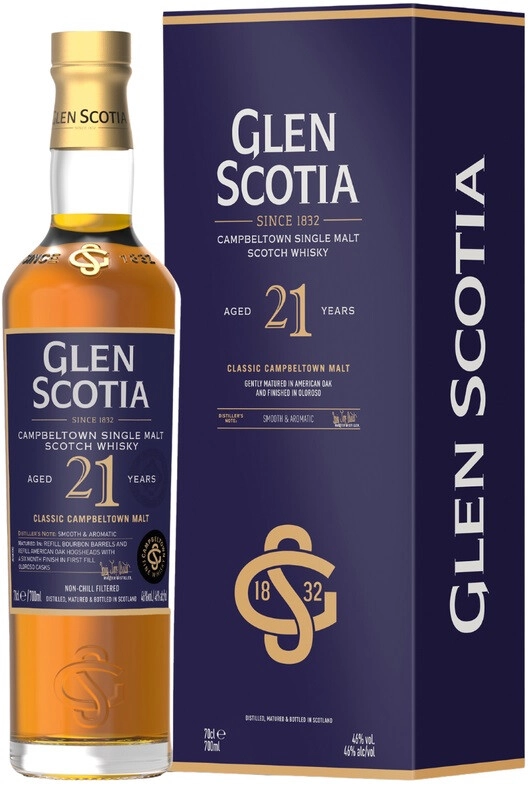 Виски Glen Scotia 21 YO 0.7 л в подарочной упаковке
