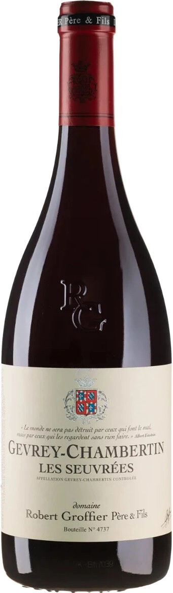 Вино Domaine Robert Groffier Pere & Fils Gevrey-Chambertin Les Seuvrees 2023 г. 0.75 л