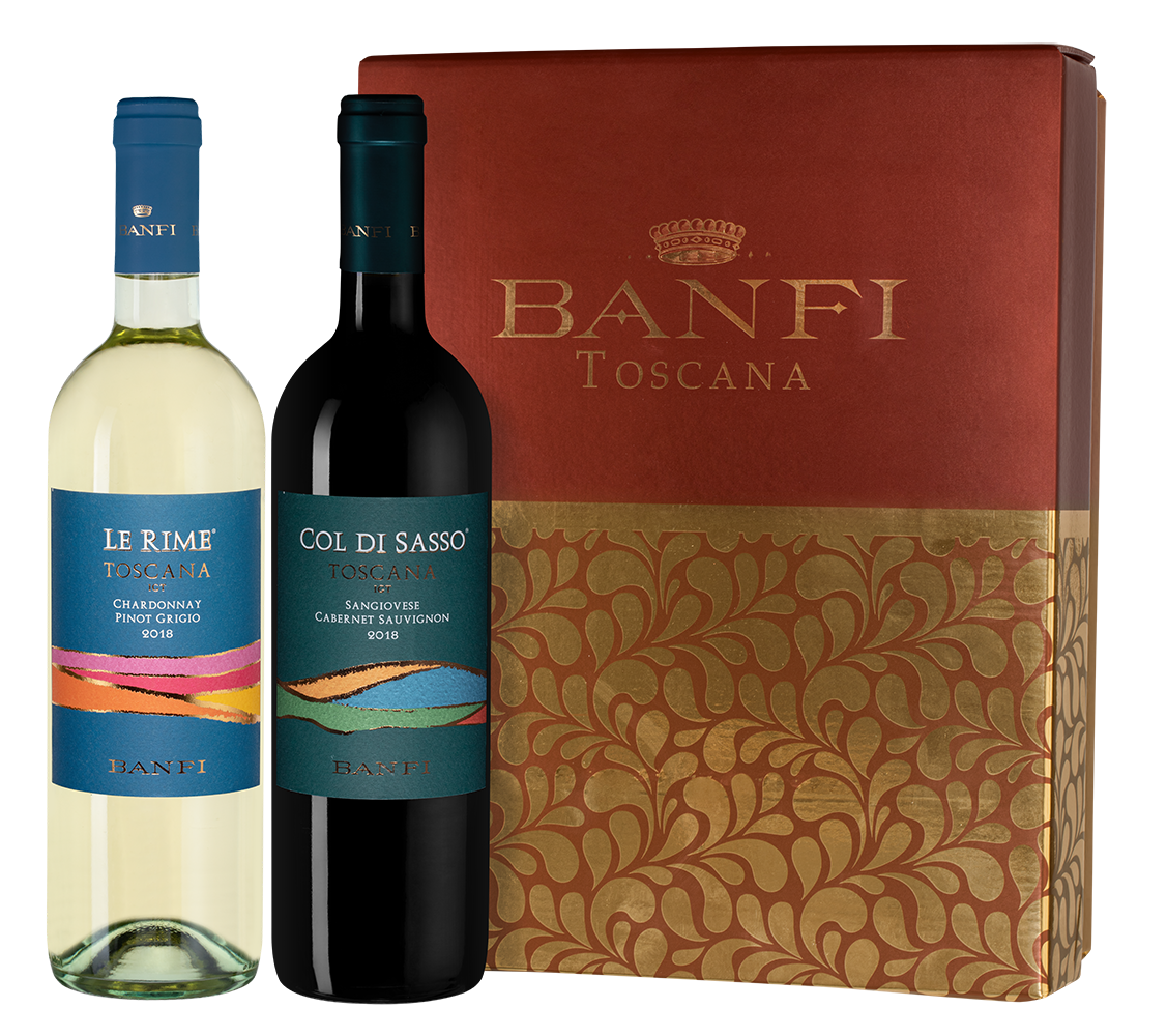 Вино Banfi: Col di Sasso + Le Rime 2018 г. 0.75 л 2 шт.
