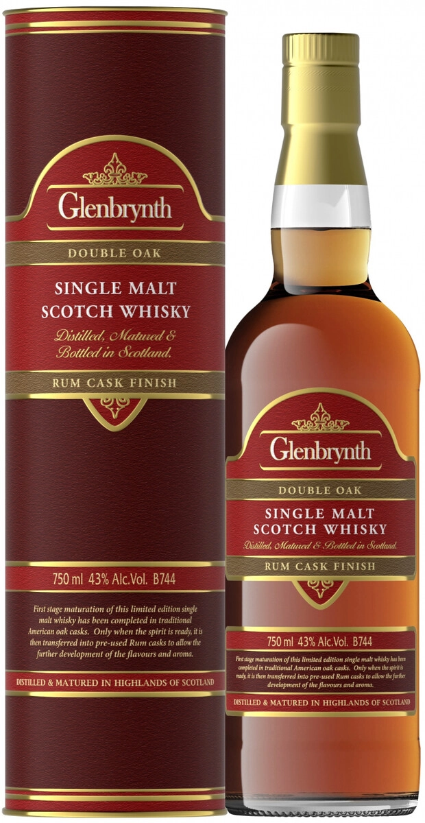 Виски Glenbrynth Rum Cask Finish 0.75 л в подарочной упаковке