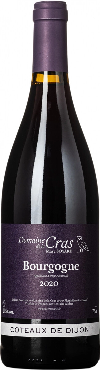 Вино Domaine de la Cras Marc Soyard Bourgogne Pinot Noir AOC Coteaux de Dijon 0.75 л