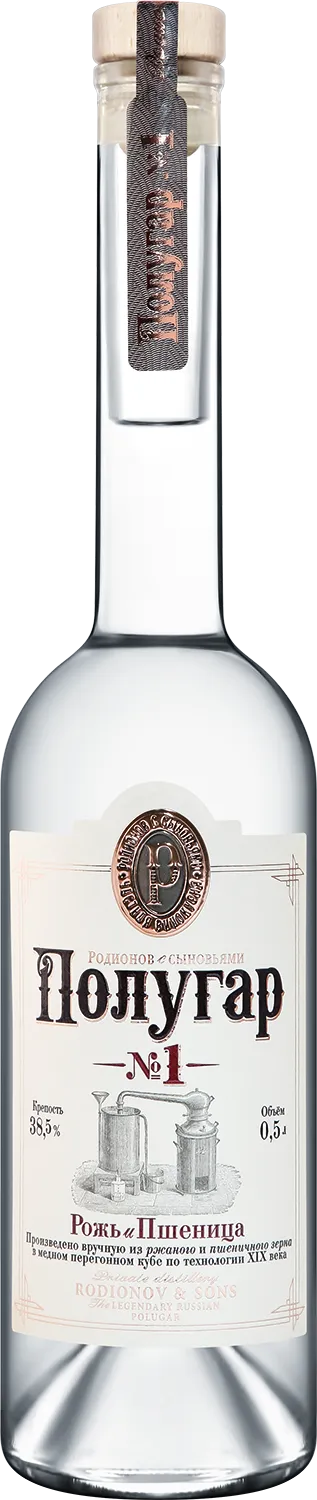 Водка Полугар № 1 Рожь и Пшеница 0.7 л