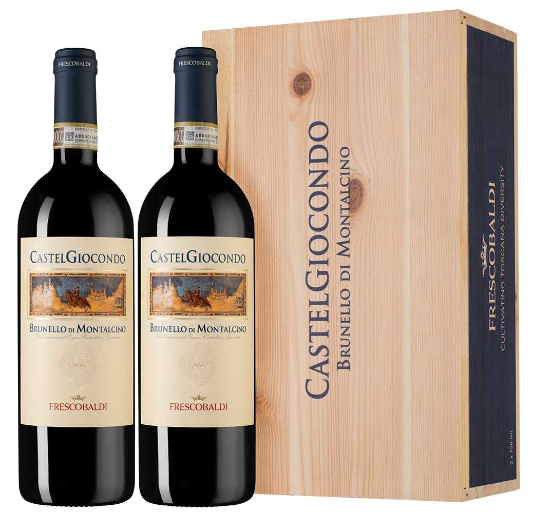 Вино Brunello di Montalcino Castelgiocondo 2015 г. 0.75 л Gift Box 2 шт.