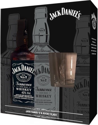 Виски Jack Daniel's Glass 0.7 л в подарочной упаковке