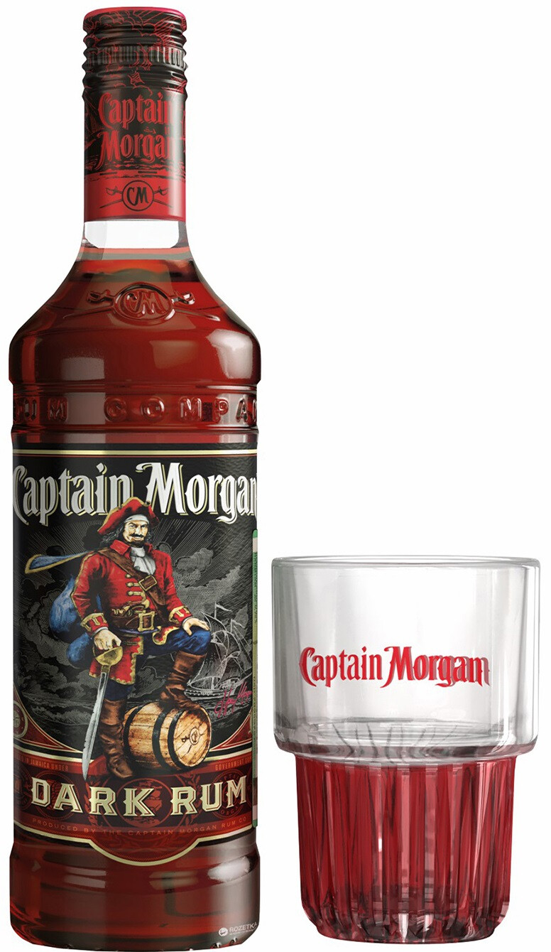 Ром Captain Morgan Dark 1 Glass 0.7 л купить в Москве – Капитан Морган  Темный в наборе 1 Стакан по цене 1 899 ₽