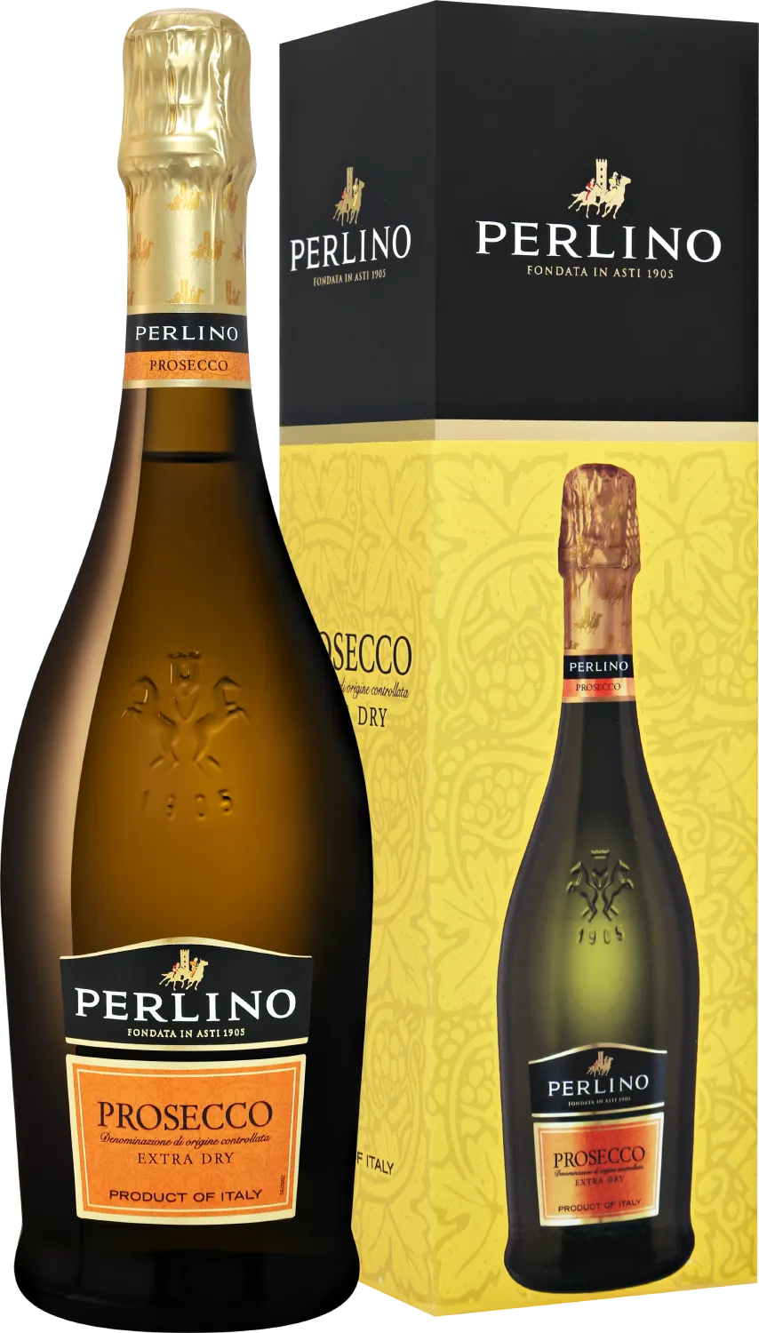 Игристое вино Perlino Prosecco 0.75 л в подарочной упаковке