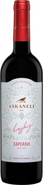 Вино Красное Сухое "Askaneli Brothers Saperavi" 0,75 л (MW)