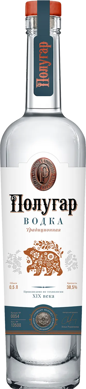 Водка Polugar Traditional 0.5 л