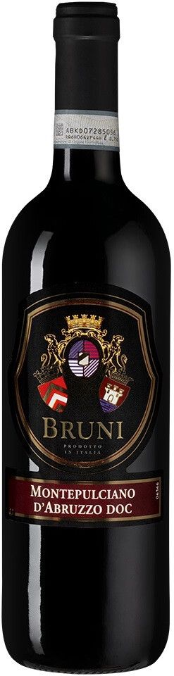 Вино Красное Сухое "Бруни Монтепульчано д Абруццо DOC" 0,75 л 2019 г. (SW)