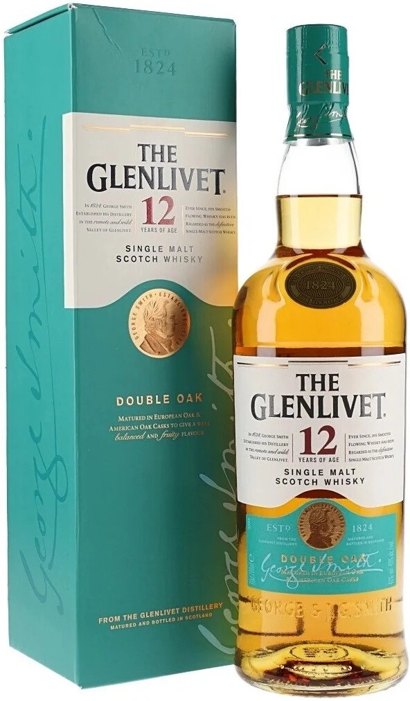 Виски The Glenlivet 12 YO 0.7 л в подарочной упаковке