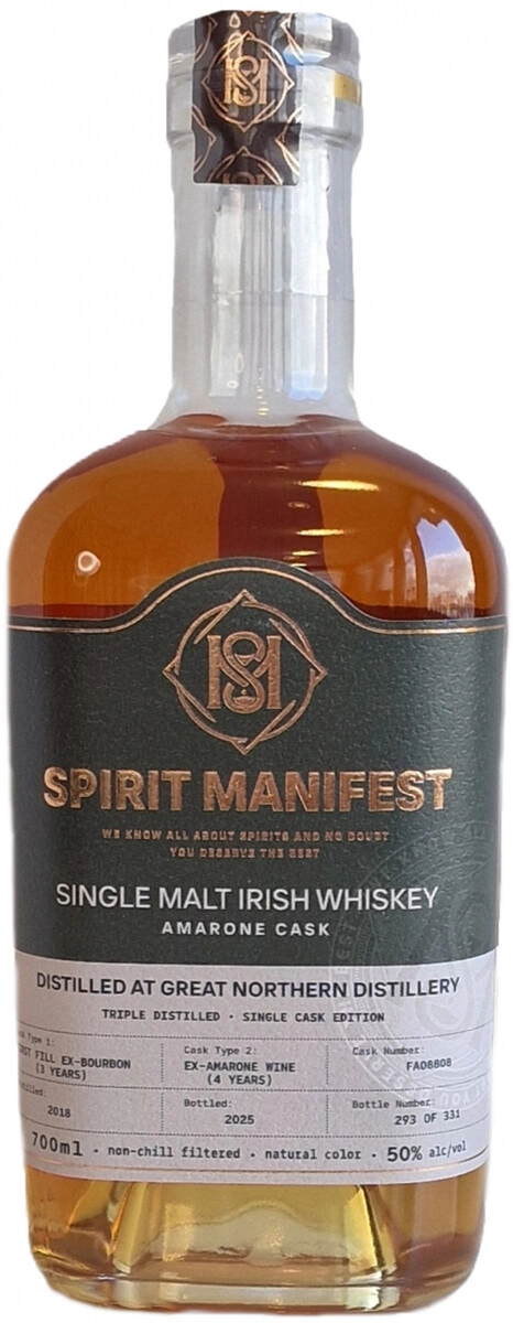 Виски Spirit Manifest Irish Single Malt Amarone Cask 0.7 л