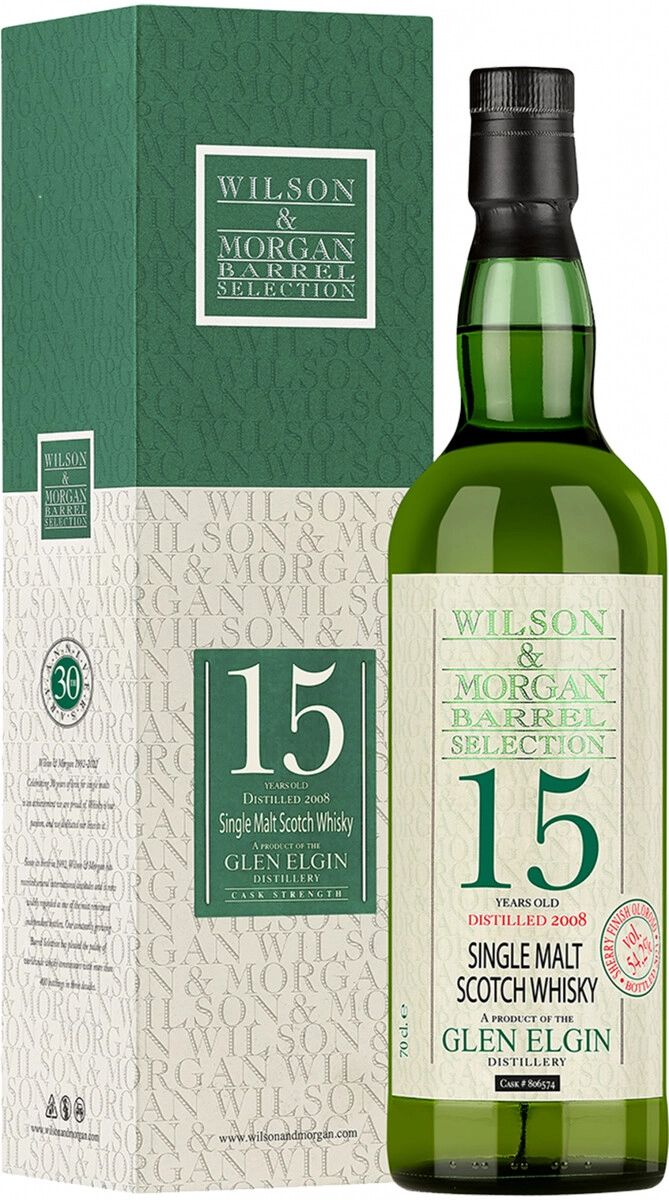 Виски Wilson & Morgan Barrel Selection Glen Elgin 15 Years Old Sherry Finish Oloroso 0.7 л в подарочной упаковке