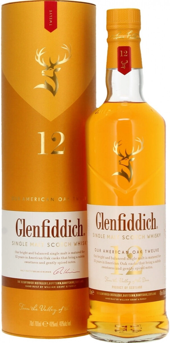 Виски Glenfiddich 12 Years Old American Oak 0.7 л в подарочной упаковке