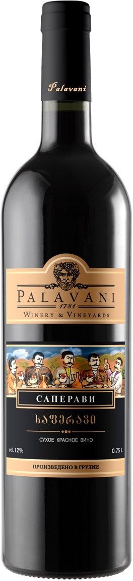 Вино Красное Сухое "Palavani Saperavi" 0,75 л (WS)